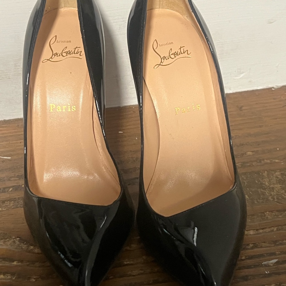 Christian Louboutin Black Patent Leather Heels
